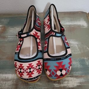 Hot Chocolate Design Chocolaticas Tribal Mary Jane Shoes - RARE & RETIRED
